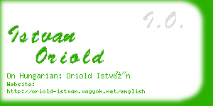 istvan oriold business card